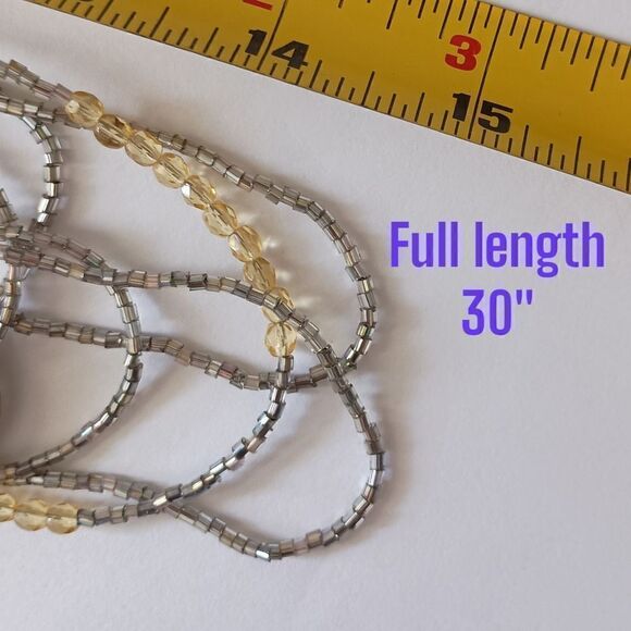 STUDIO GI Venetian Art Glass Necklace Italy Multi Strand 30" Boho Gypsy Flapper. - Picture 8 of 16